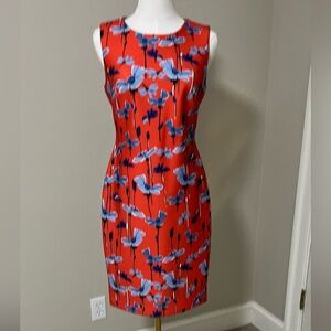Tommy Hilfiger Red Sheath Dress Sleeveless Like New